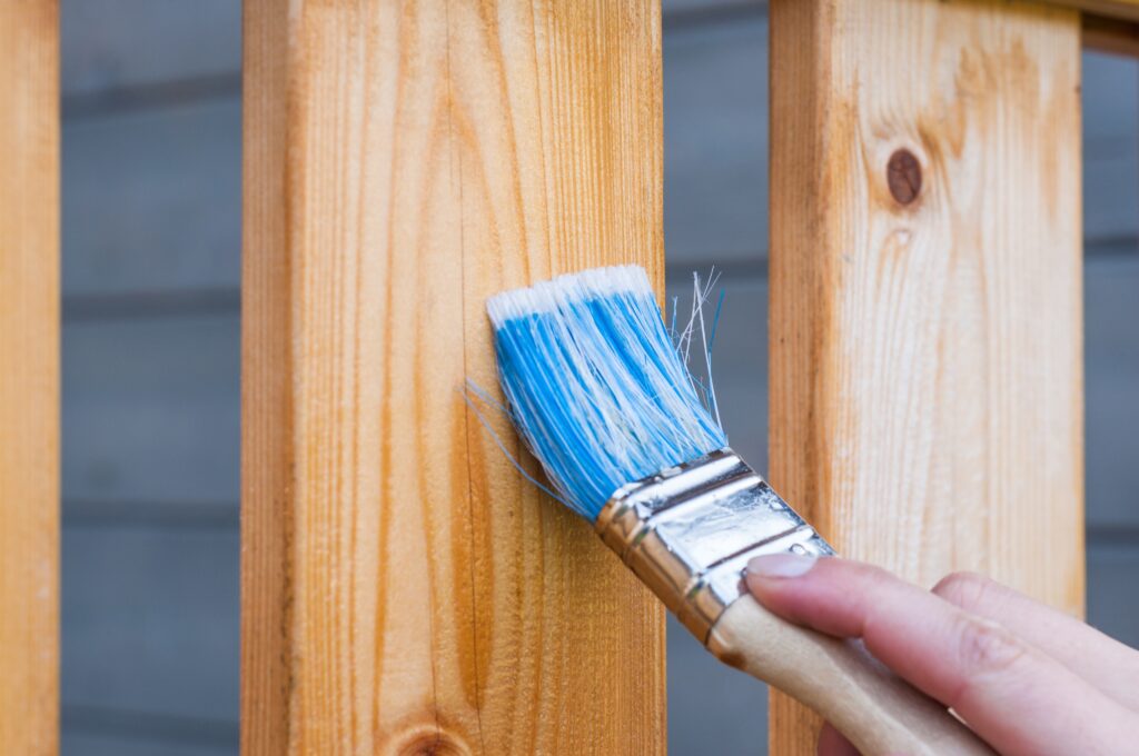 Street Sweeping services in the San Jose, California region - photo-hand staining wood